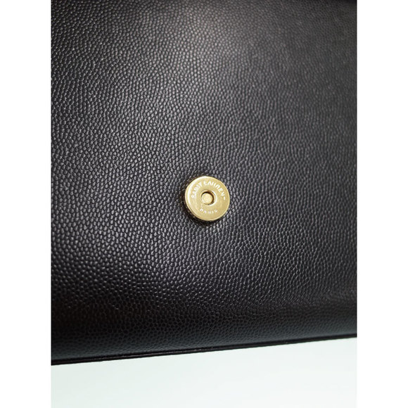 Saint Laurent Paris Kate Monogram Satchel Chain Shoulder Bag Black - Picture 4 of 9